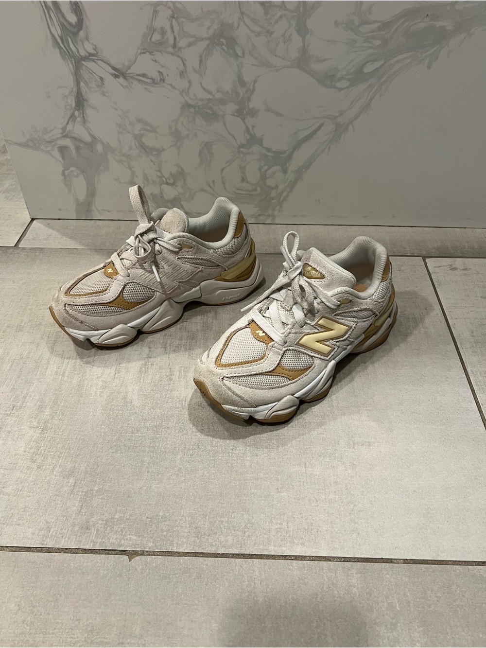 New Balance Kids 9060 "Sea Salt Ginger Lemon" Sneakers - Style PC9060FD Size 1.5